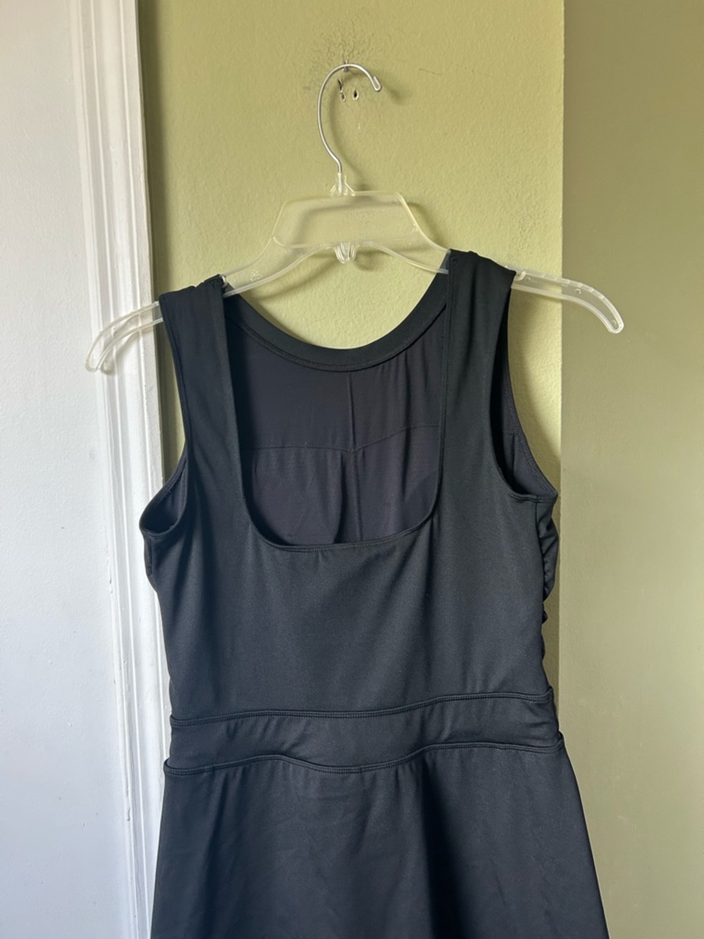 NWOT Women's Black drawing waist Tie Tennis Dress w/Shorts - Picture 5 of 11